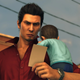 Kazuma Kiryu reading a note.